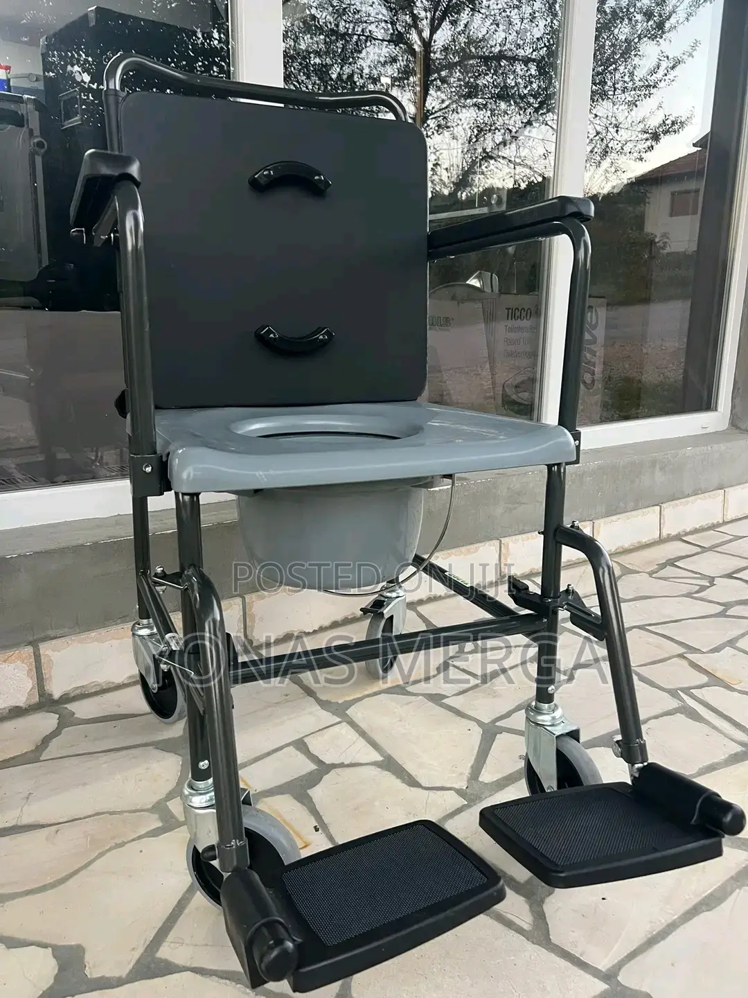 Toilet Chair宝令steel Shower Wheelchair Portable勩፩mobility Elder Potty