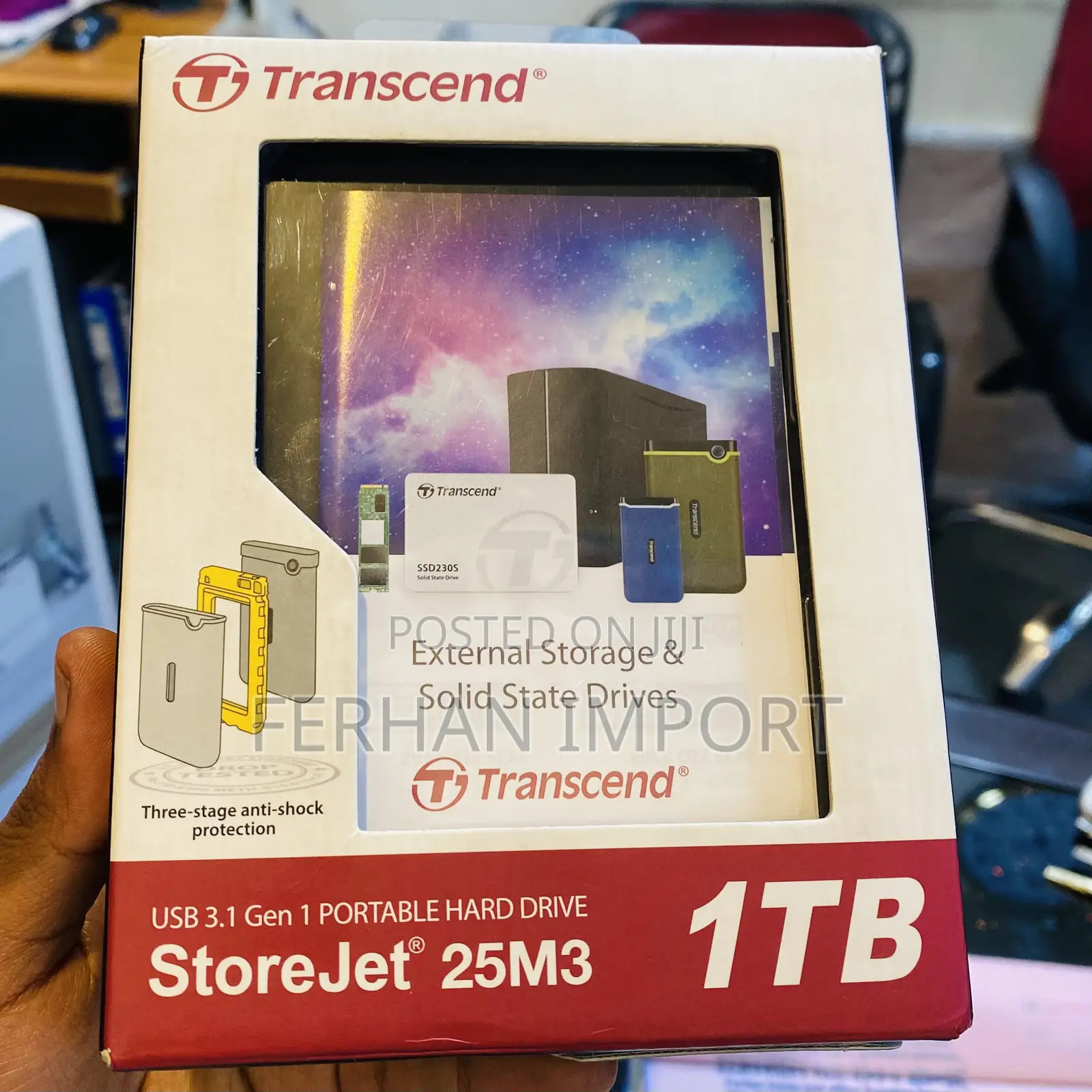 Transcend Storejet 25m3 – 1tb External Hard Drive