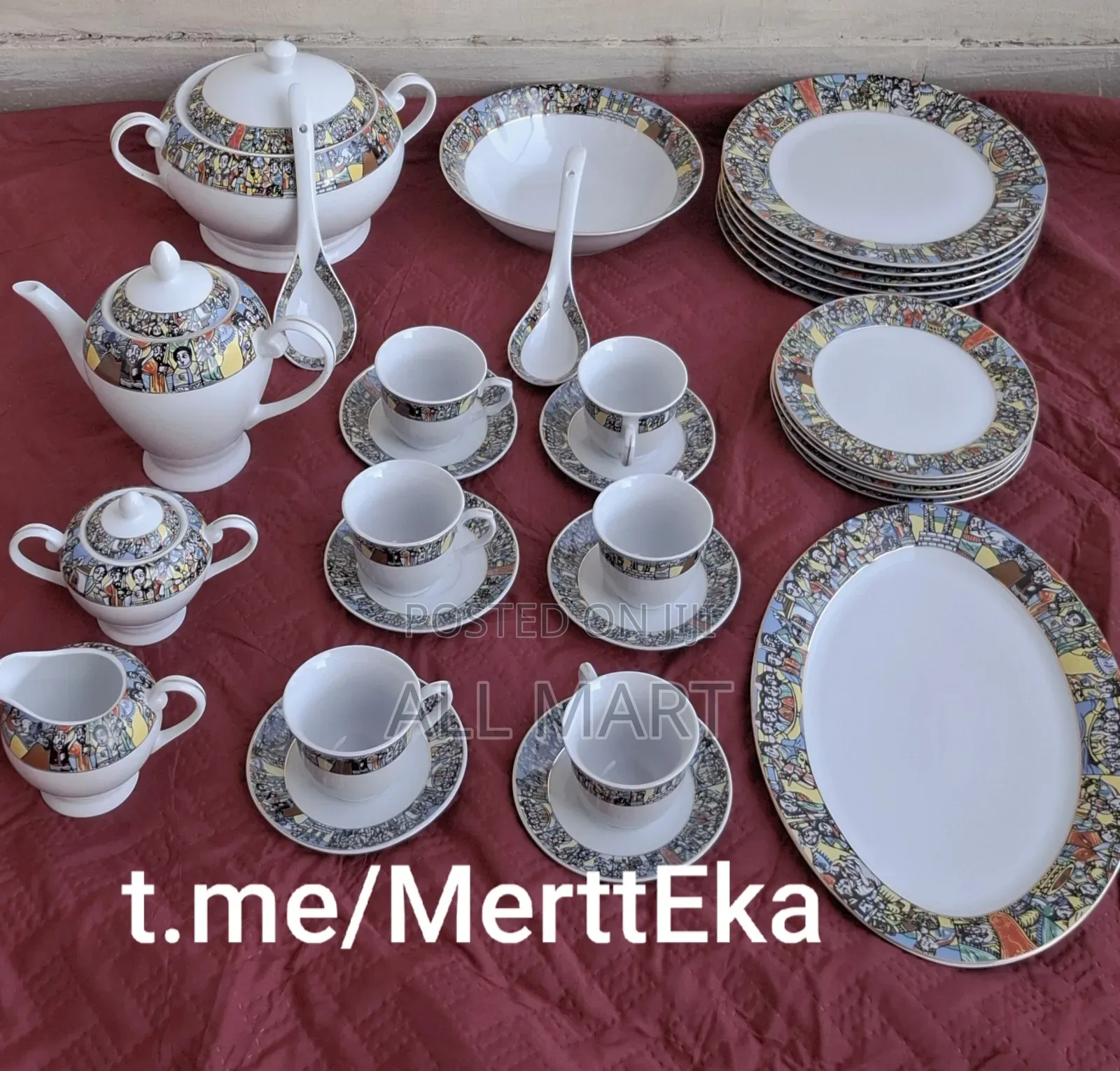 35 Pc Ethiopian Traditional Dinner Set