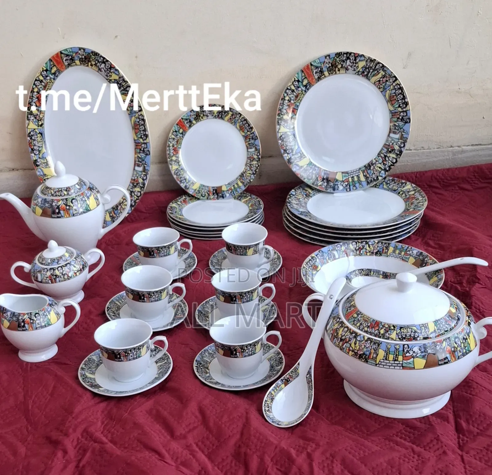 35 Pc Ethiopian Traditional Dinner Set