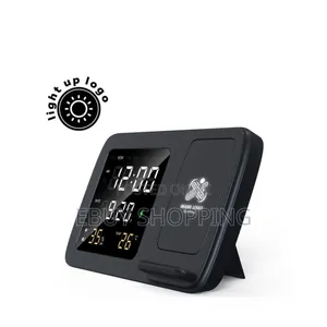 Black Rise Charging Clock Dock for Bedside Office Desks