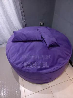 Photo - 1.5 Meter Purple Beanbag Chair With 2 Pillows