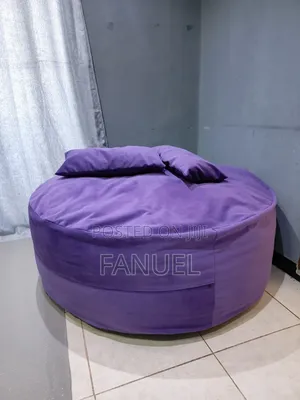 1.5 Meter Purple Beanbag Chair With 2 Pillows
