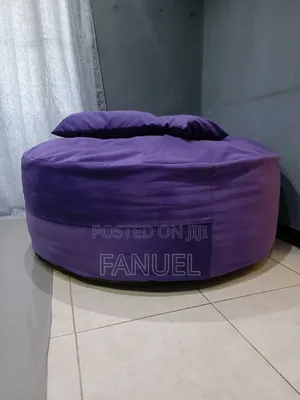 1.5 Meter Purple Beanbag Chair With 2 Pillows