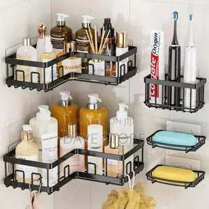 5pcs Stainless Steel Organizing Storage Rack