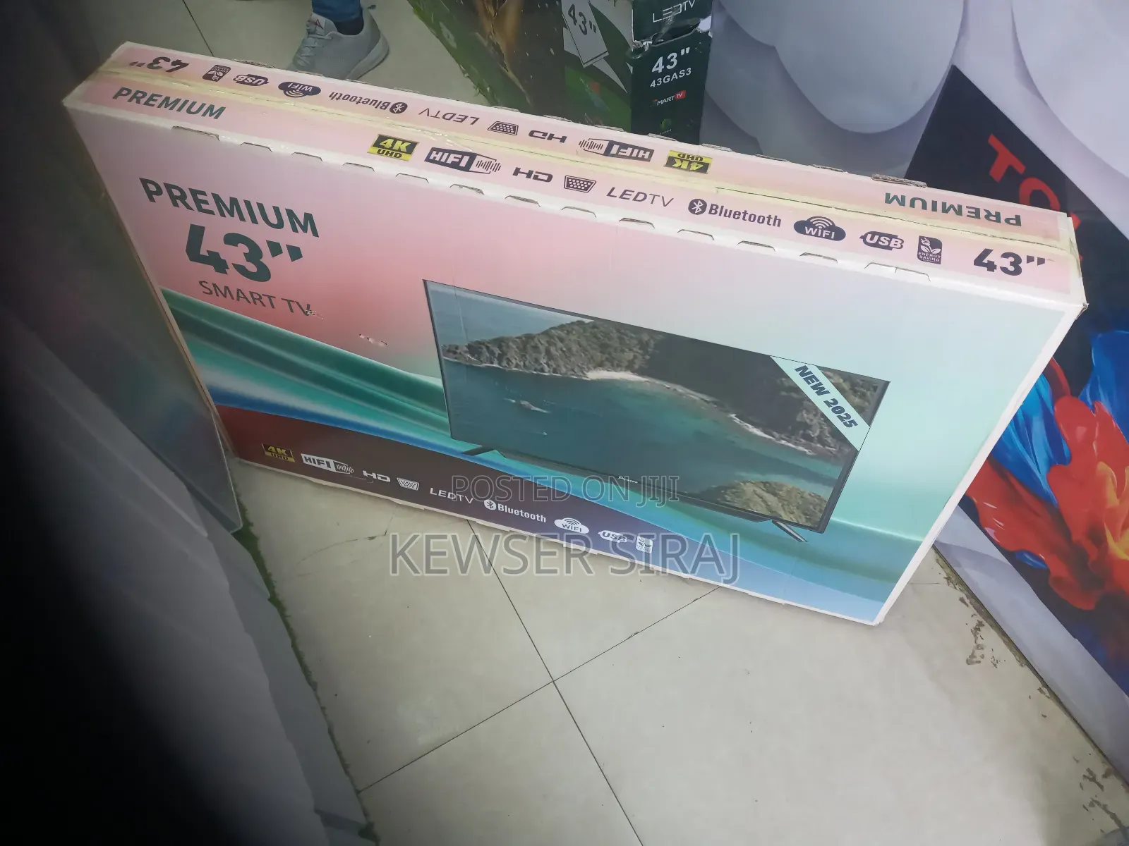 Premium Tv 43inch Double Glass Youtube Video Bluetooth