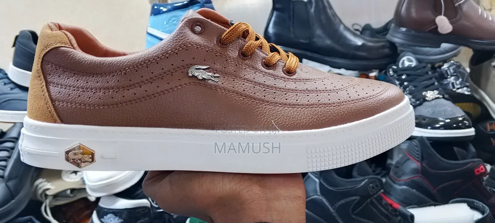 This Is Apair of Lacoste Snickers With a Multicolor Men's Shoes