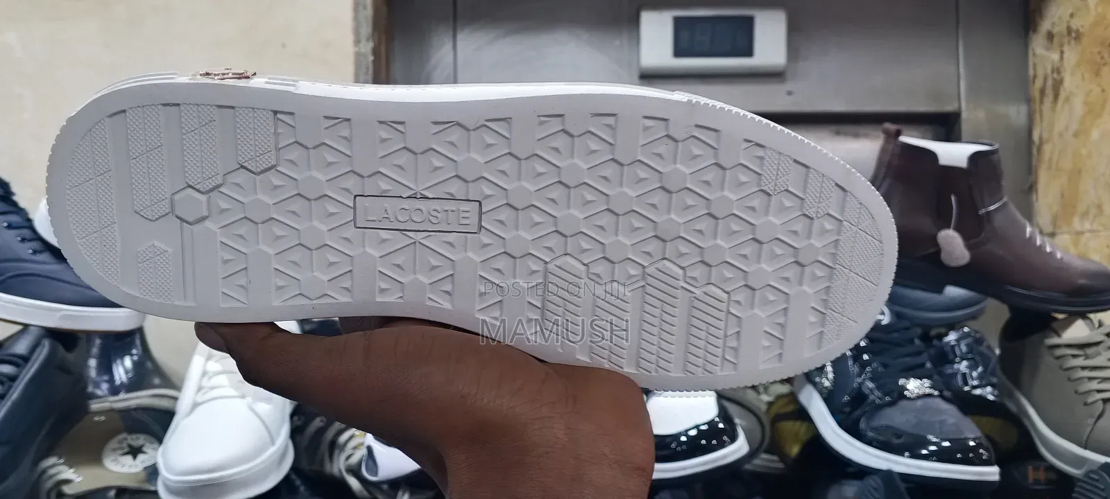 This Is Apair of Lacoste Snickers With a Multicolor Men's Shoes