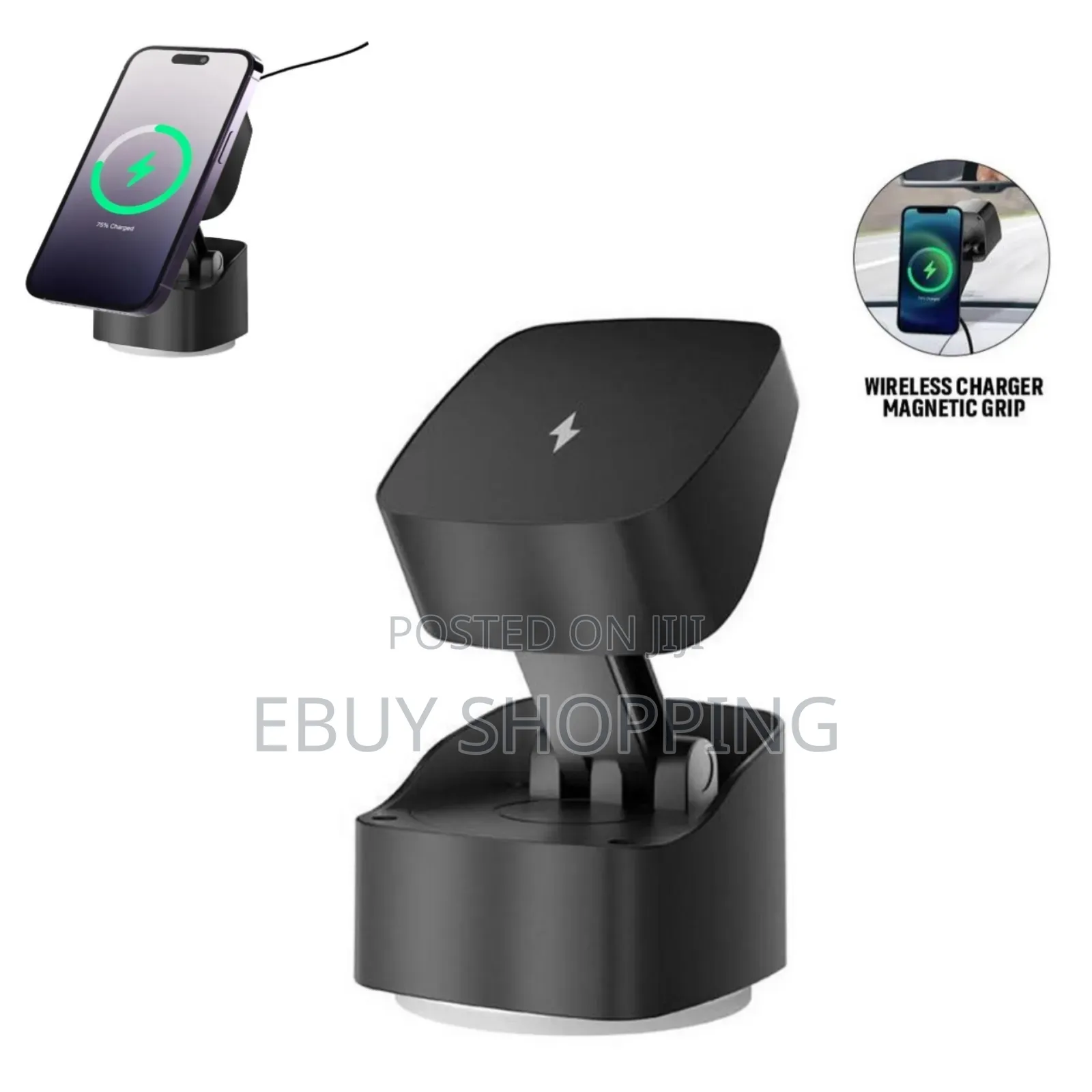 Magnetic Wireless Car Charger With Secure Air Vent Clip