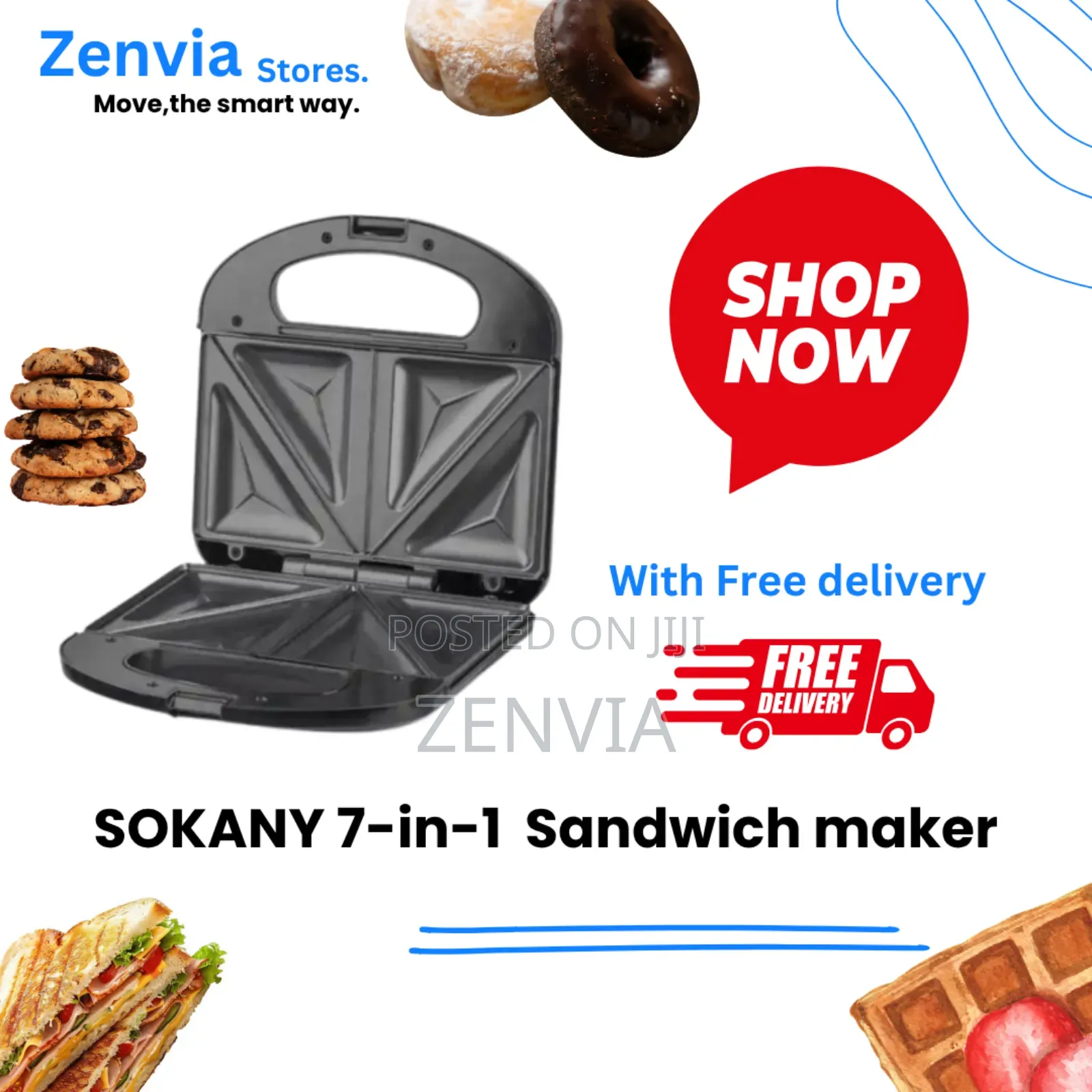 Sokany 7- In-1 Sandwich Maker