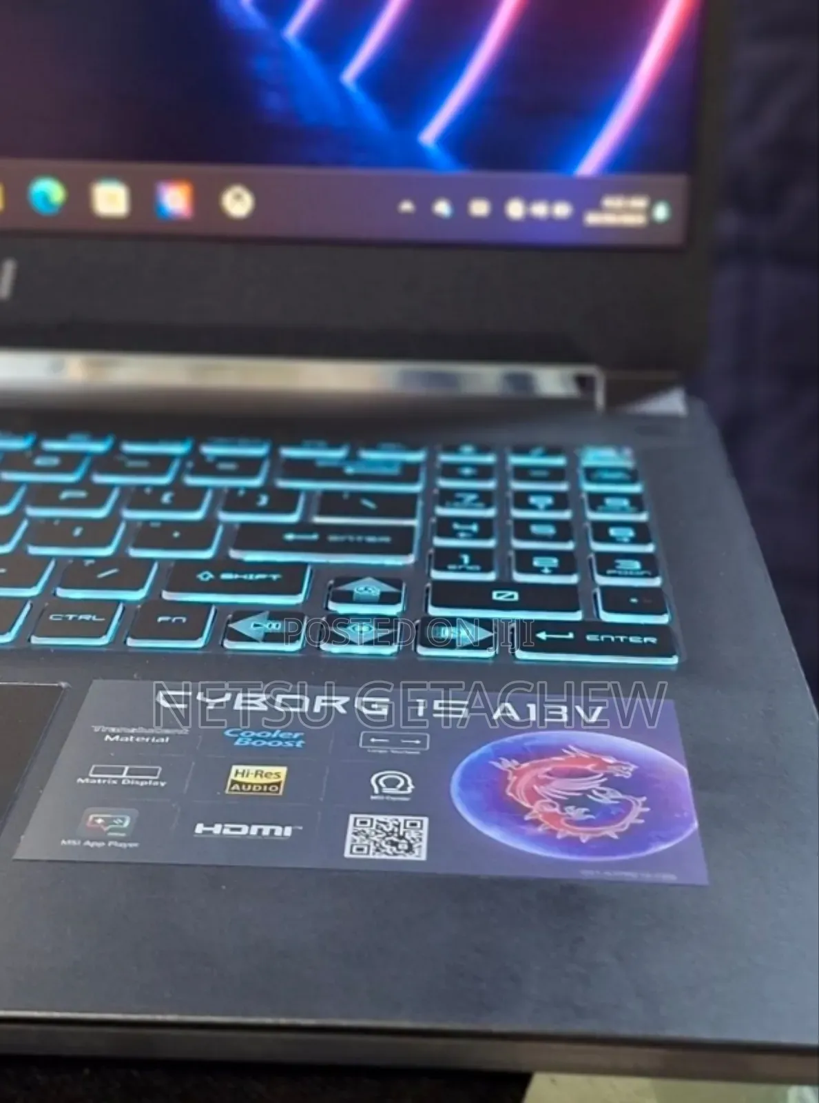 New Laptop MSI Cyborg 15 16GB Intel Core I7 SSD 1T