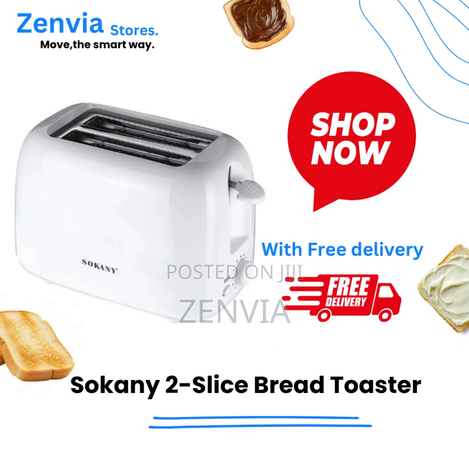 Sokany 2-slice Bread Toaster | 🔴 Free Delivery 🔴 |