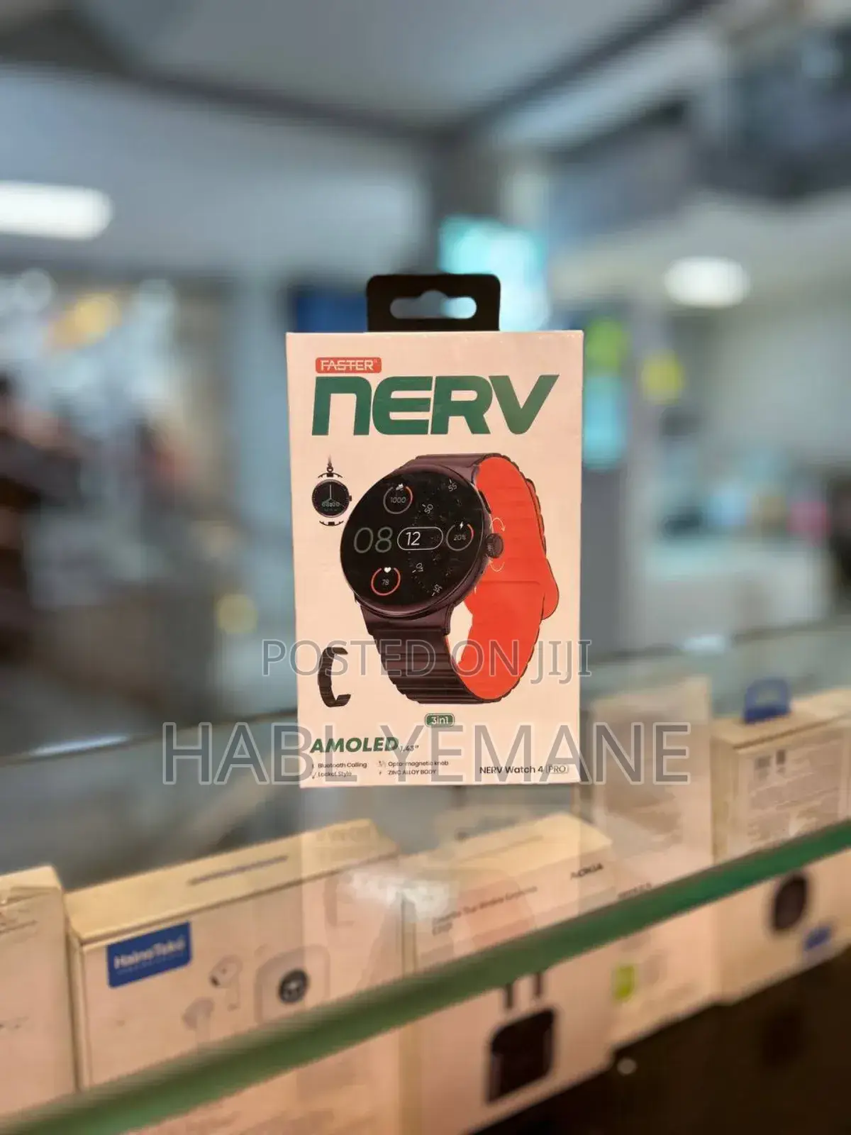 Faster 1.43" Amoled Display Nerv 4 Pro Smart Watch(3in1)