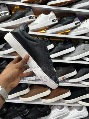 Black Lacoste Leather Sneakers-Leather Upper