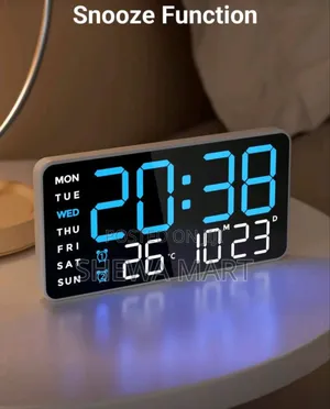 Photo - Large Digital Wall Clock With Temperature, Calendar, and Alarm Perfect