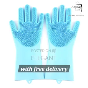 Photo - የሲሊኮን የማታጠቢያ ጓንቶች ከተያያዥ ብሩሽ ጋር