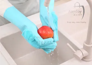 የሲሊኮን የማታጠቢያ ጓንቶች ከተያያዥ ብሩሽ ጋር