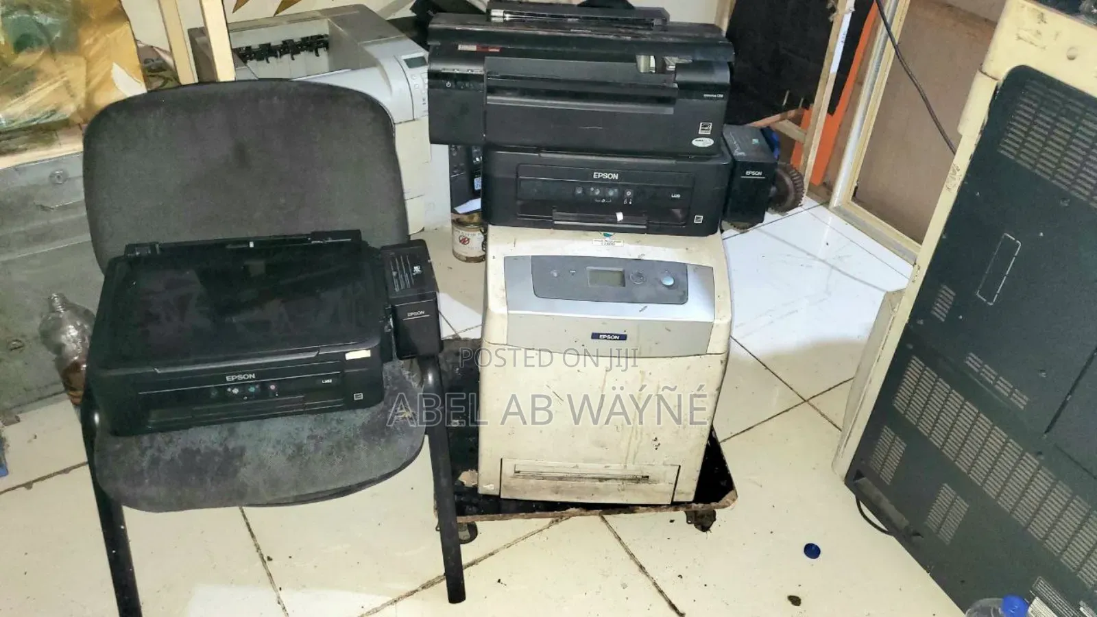 1 Konika Minolta Used Printer 3 Epson and 1 Color Epson