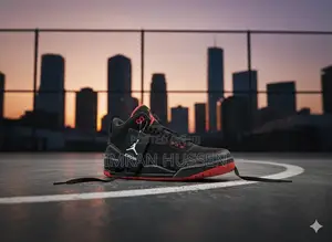 Jordan-3 Black Red Sneakers – Premium Comfort | Street Sports Wear