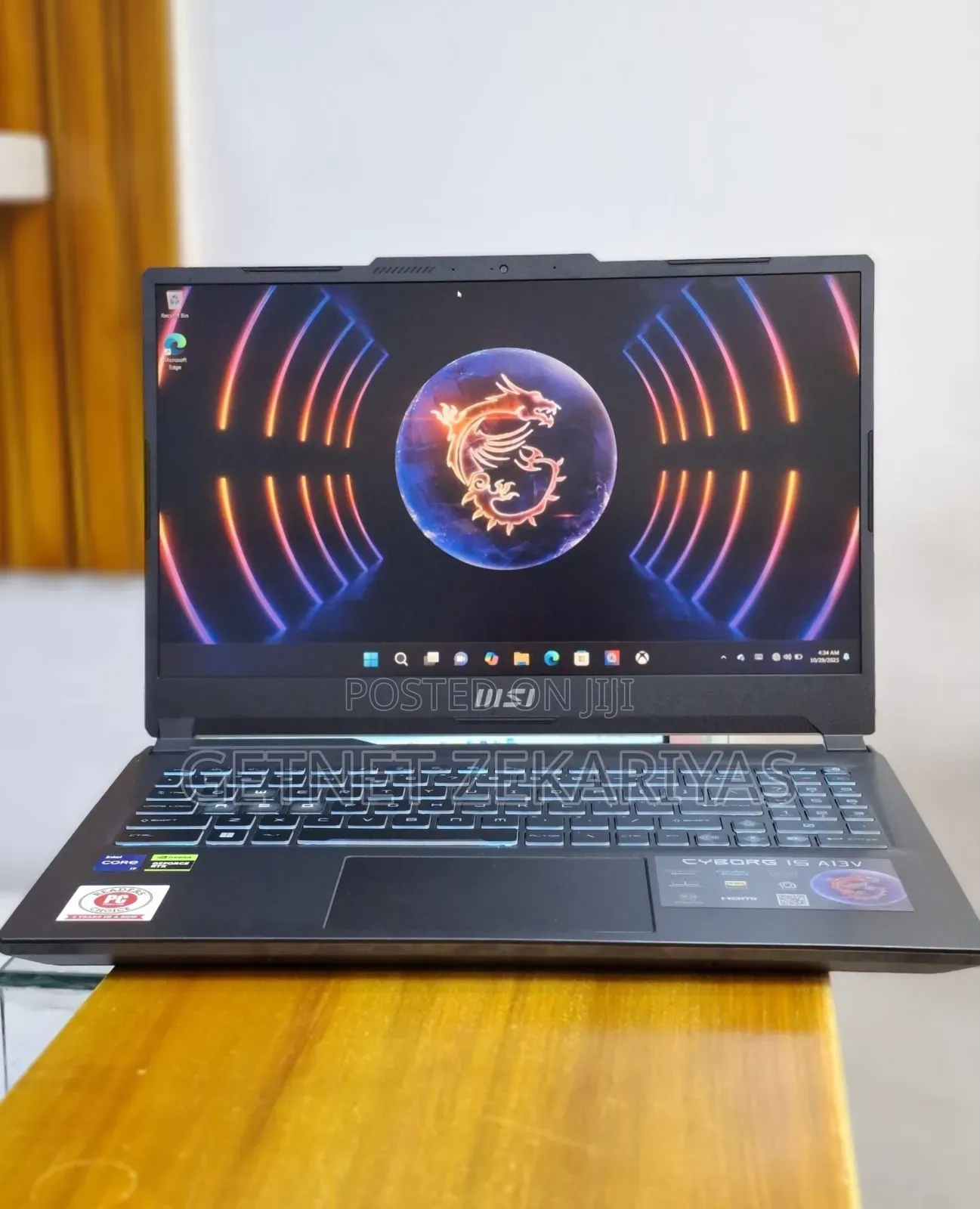 New Laptop MSI Cyborg 15 16GB Intel Core I7 SSD 512GB