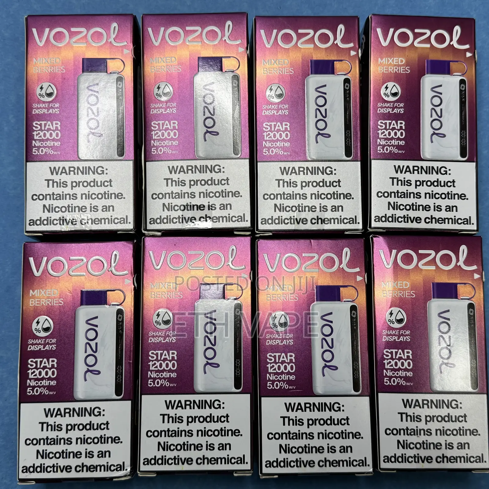 ቬፕ 12,000 Puff With Mixed-Berry Chargeable