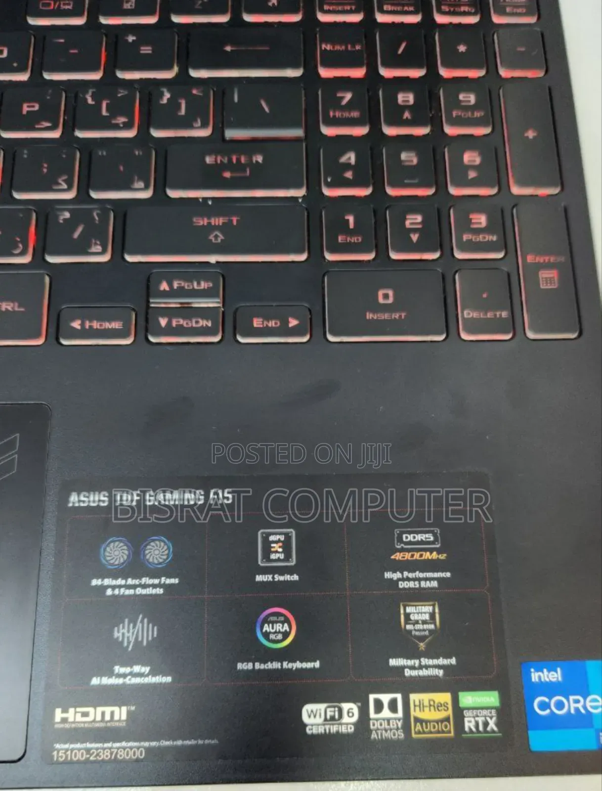 New Laptop Asus TUF Gaming A15 16GB Intel Core I7 SSD 512GB