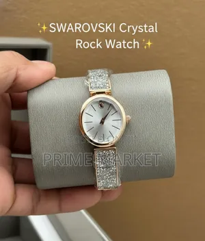 Photo - Swarovski Crystal Rock Oval WatchRose Gold ToneLuxury Ladies’ Watch