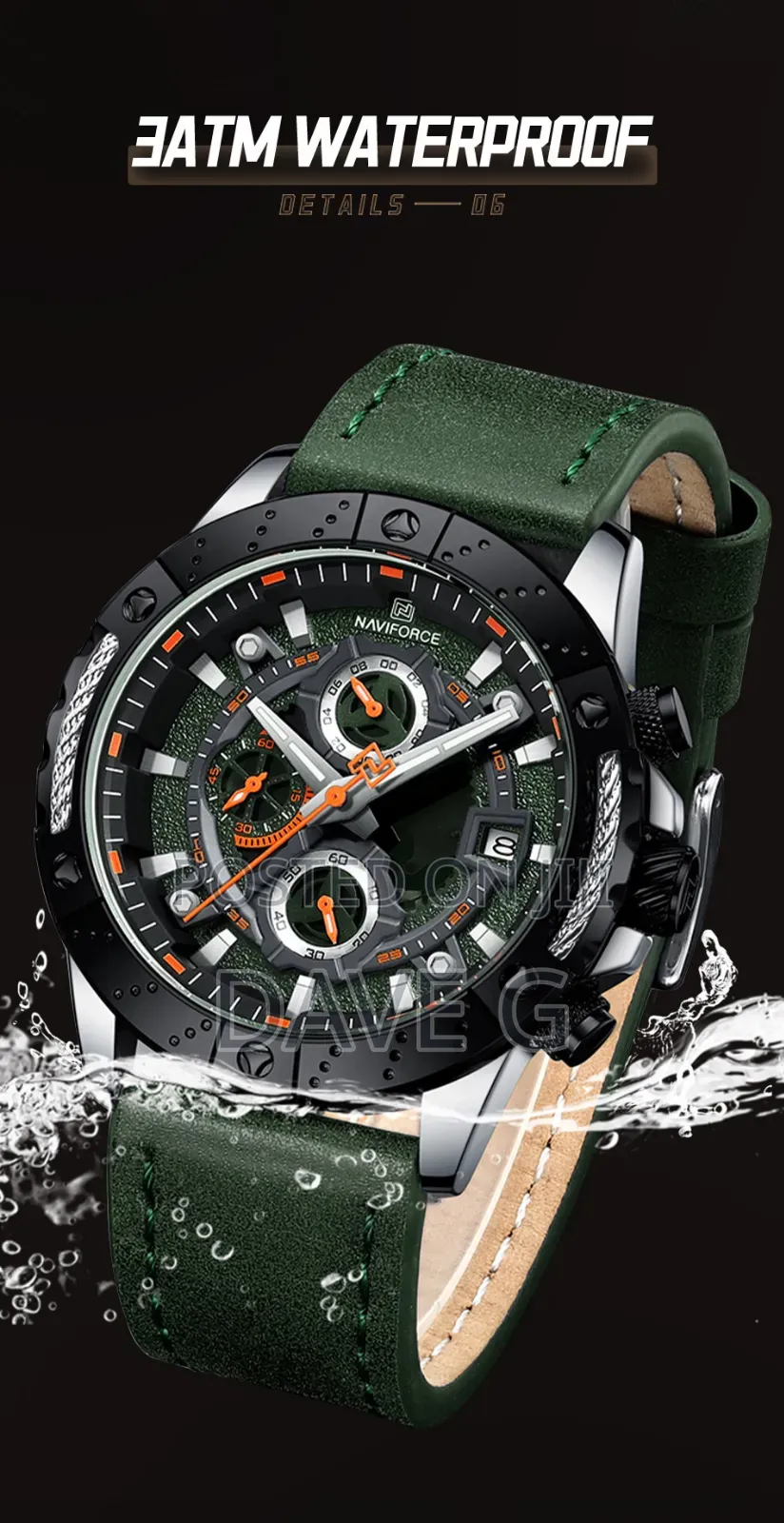 Naviforce Watch for Men High Quality Leather Business Wristwatches