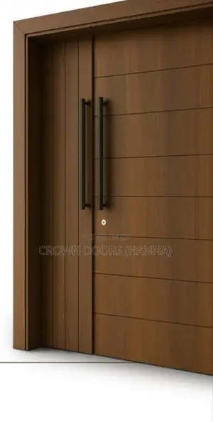Photo - Crown Door Made of Natural Stone Wooden Fiber. Water Proof Doors