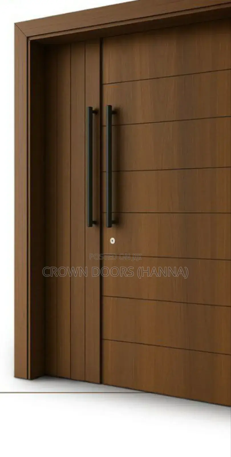 Crown Door Made of Natural Stone Wooden Fiber. Water Proof Doors