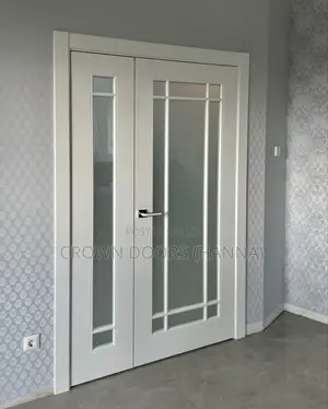 Crown Door Made of Natural Stone Wooden Fiber. Water Proof Doors