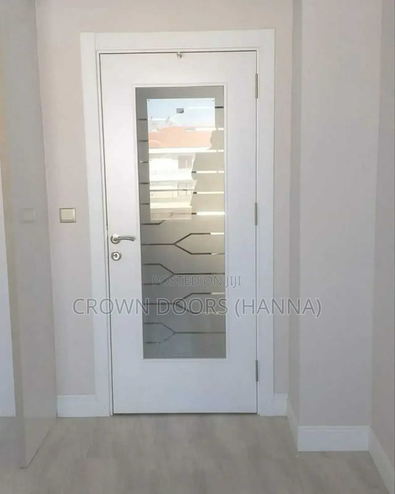 Crown Door Made of Natural Stone Wooden Fiber. Water Proof Doors