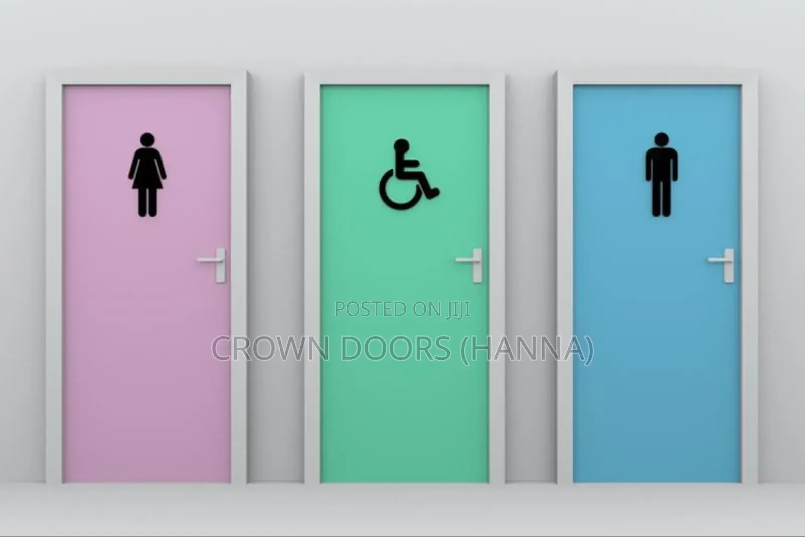 Crown Door Made of Natural Stone Wooden Fiber. Water Proof Doors