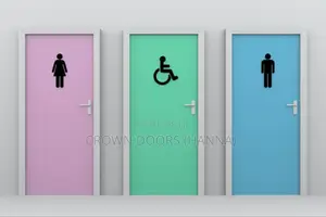 Crown Door Made of Natural Stone Wooden Fiber. Water Proof Doors