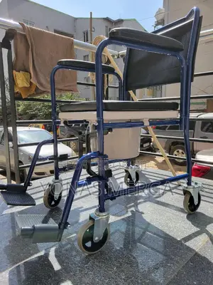 Photo - Commode Pot/Toilet Chair Comes Equipt With a High-Density Foam Cushion