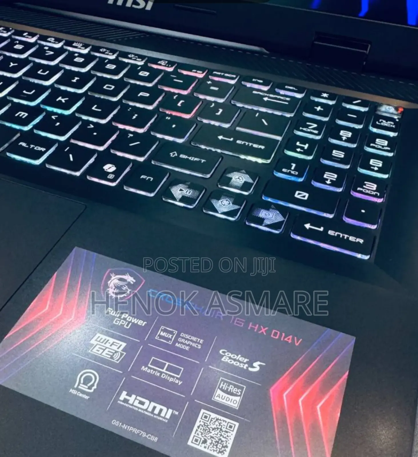 New Laptop MSI Crosshair 15 16GB Intel Core I7 SSD 1T