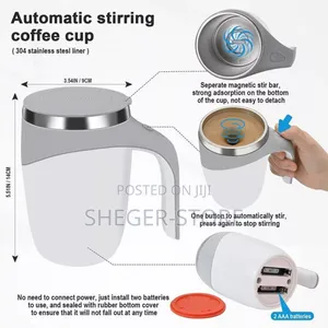 Automatic Magnetic Stirring Cup ( በራሱ የሚቀላቅል (ቢሮ)ውስጥ ይዘውት ቢጎነጩበት የሚመች