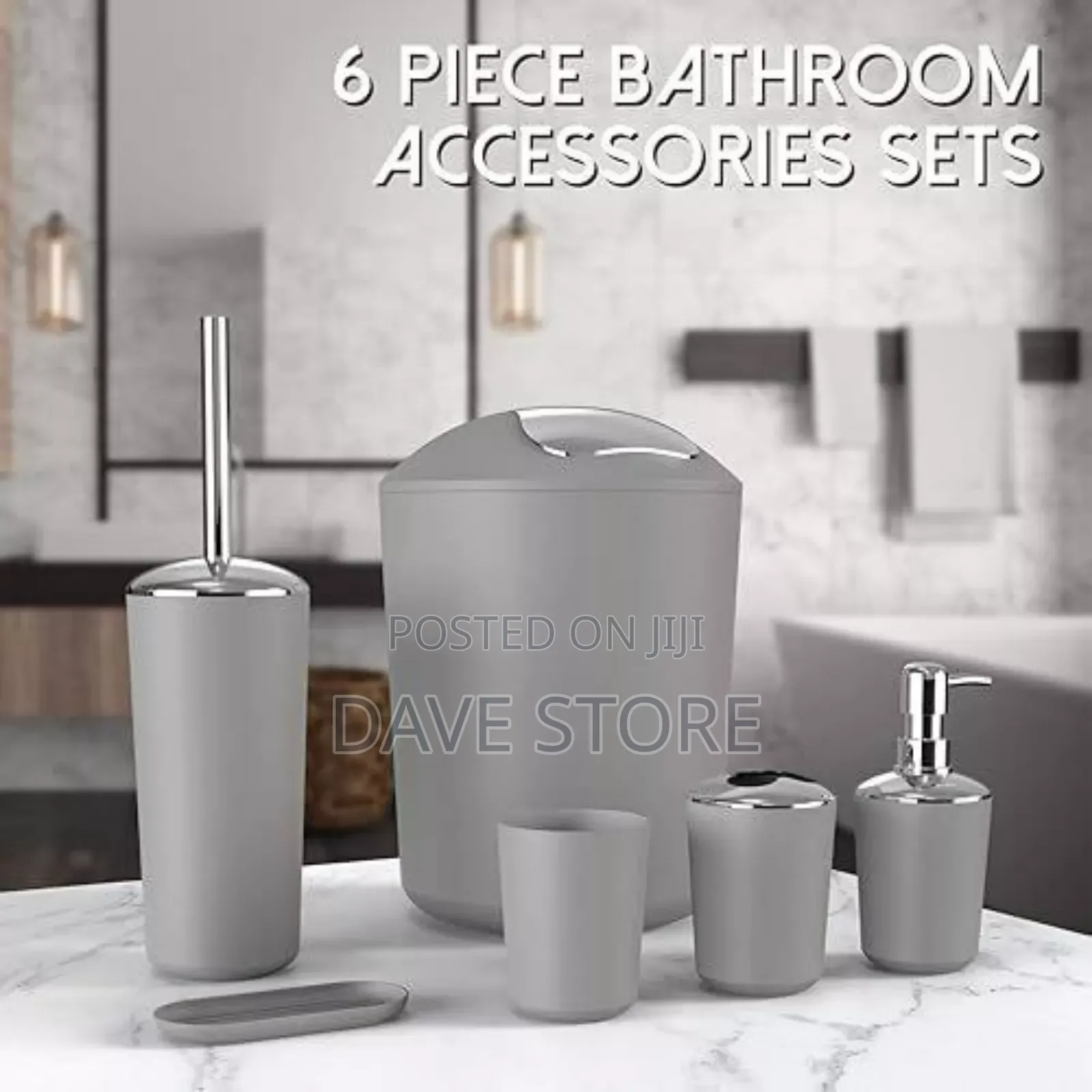 6 Pcs Bathroom Set
