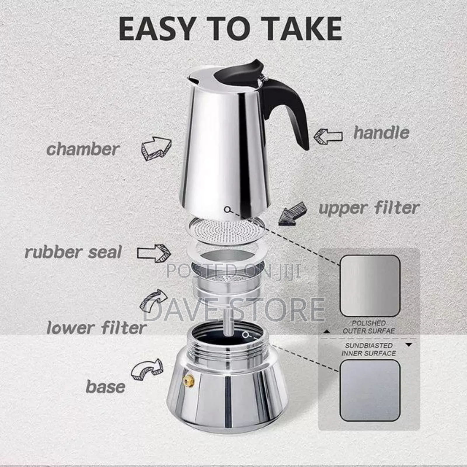  Stainless Steel Espresso Maker