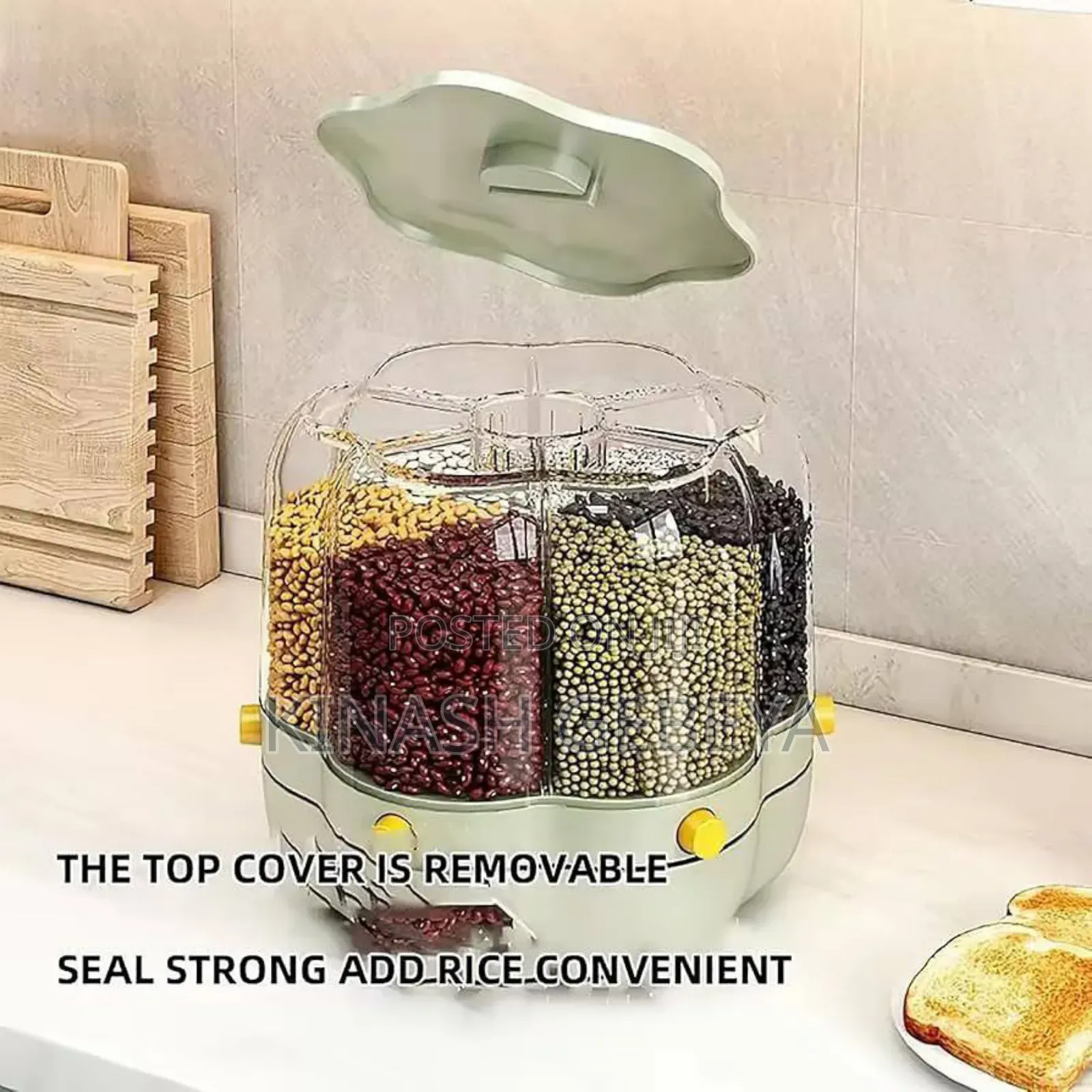 360° Rotating Kitchen Grain Storage(10litre Capacity)