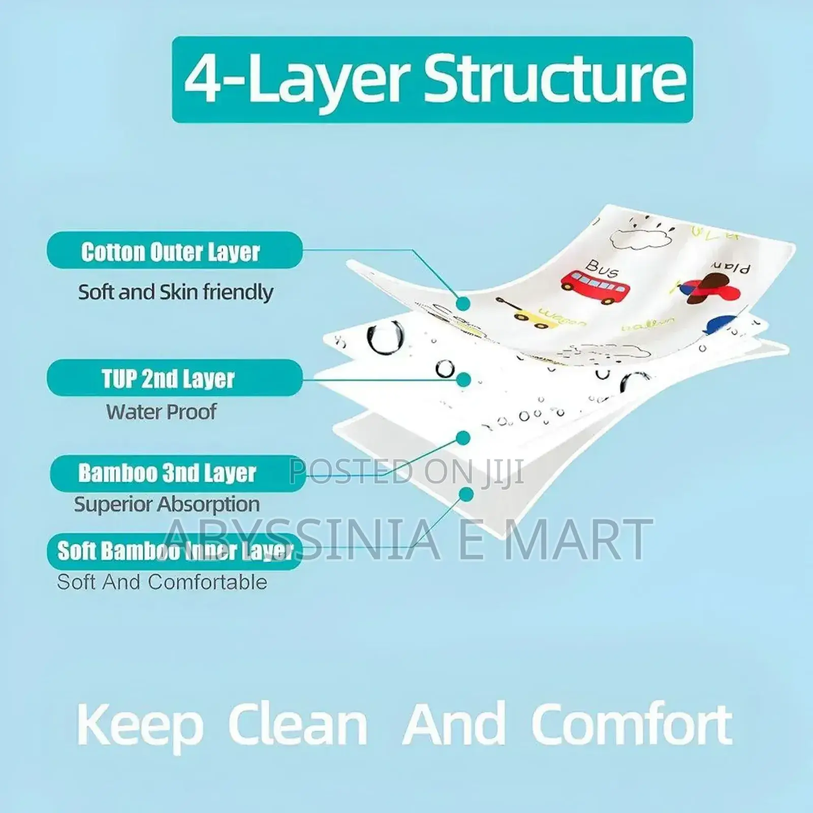 Water Proof Baby Daiper Skirt