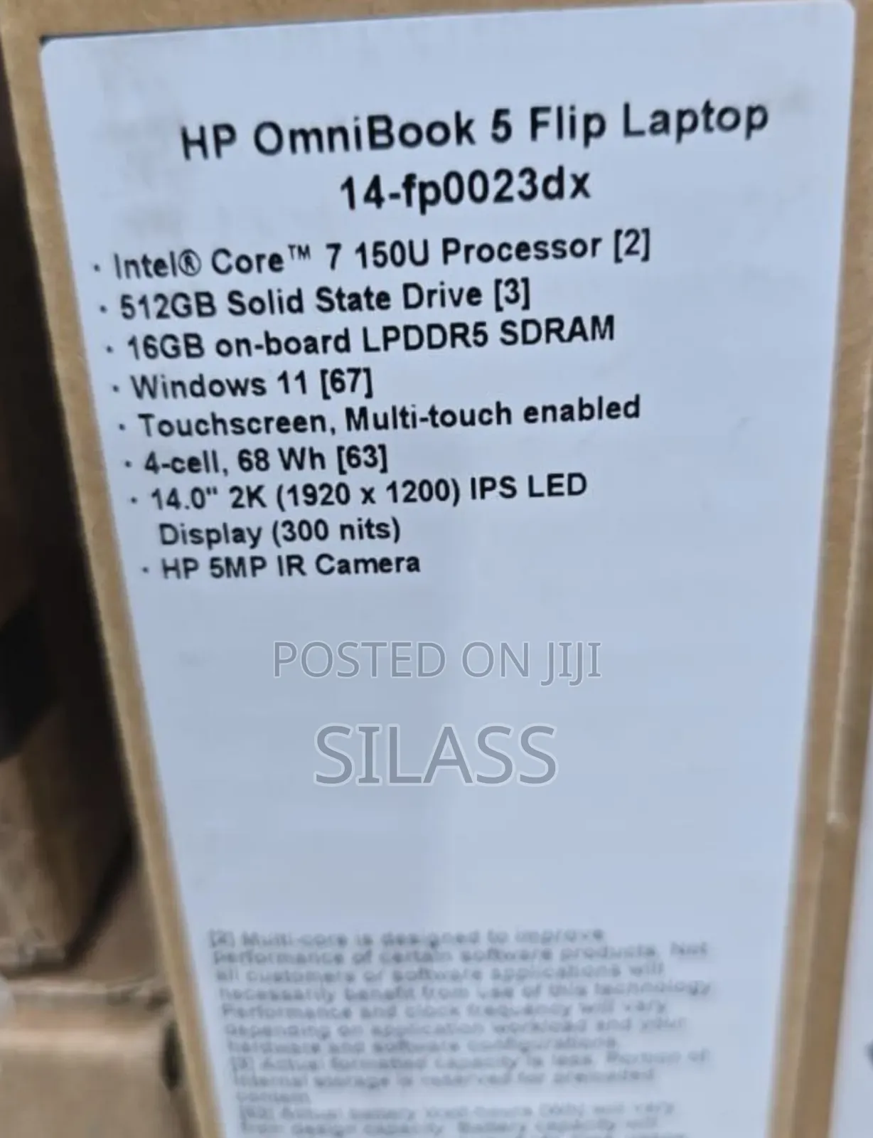 New Laptop HP OmniBook 5 Flip 16GB Intel Core Ultra 7 SSD 512GB