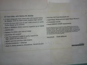 New Desktop Computer Apple iMac 8GB Intel Core I5 SSD 256GB