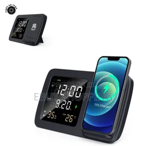 Photo - Rise 15w Fast Wireless Charging Alarm Clock Phone Stand