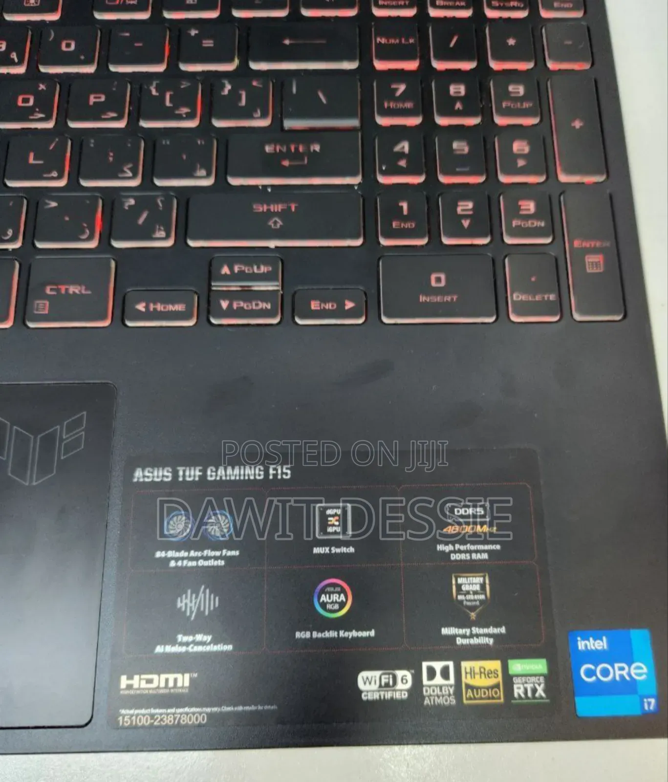 New Laptop Asus TUF Dash F15 16GB Intel Core I7 SSD 512GB