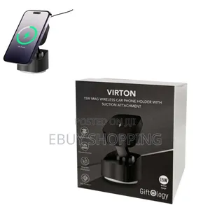 Photo - Virton One-Touch Magnetic Car Phone Mount With Fast Charging