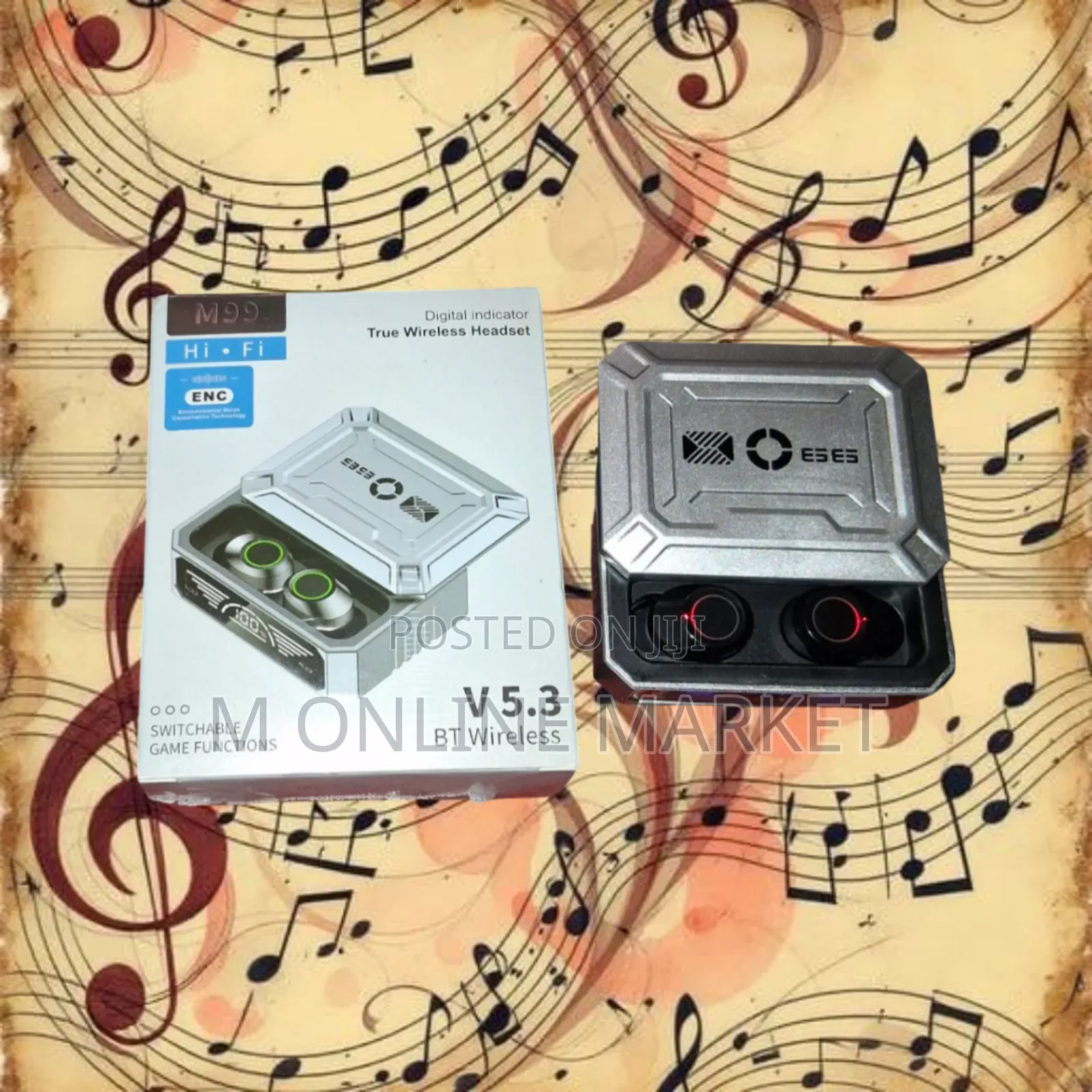 M99 Wireless Earphone: Smart Power Display