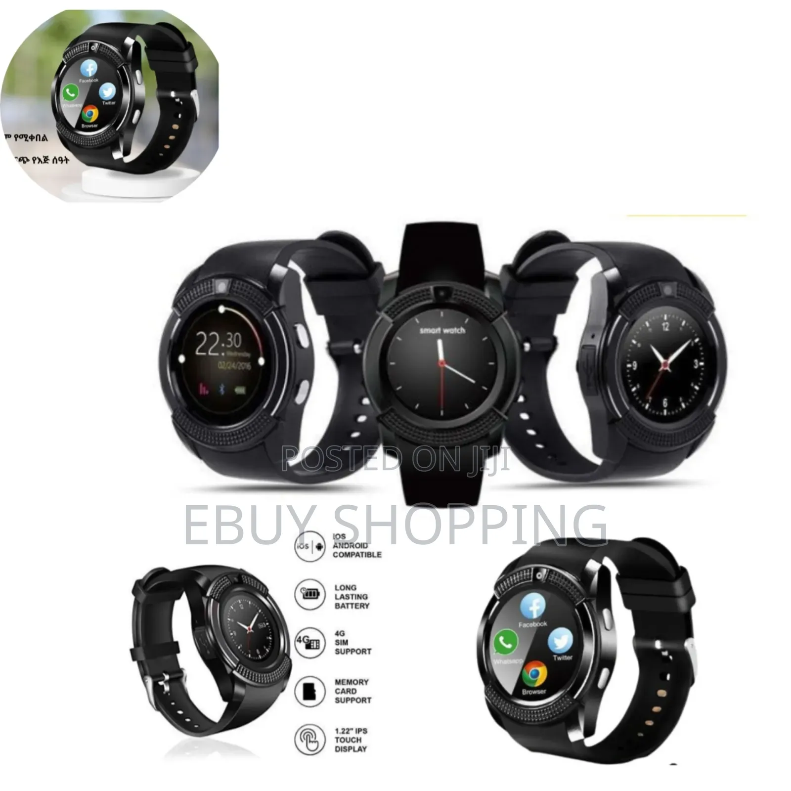 Smart Berry Sim Pro: Remote Camera Music Control Watch