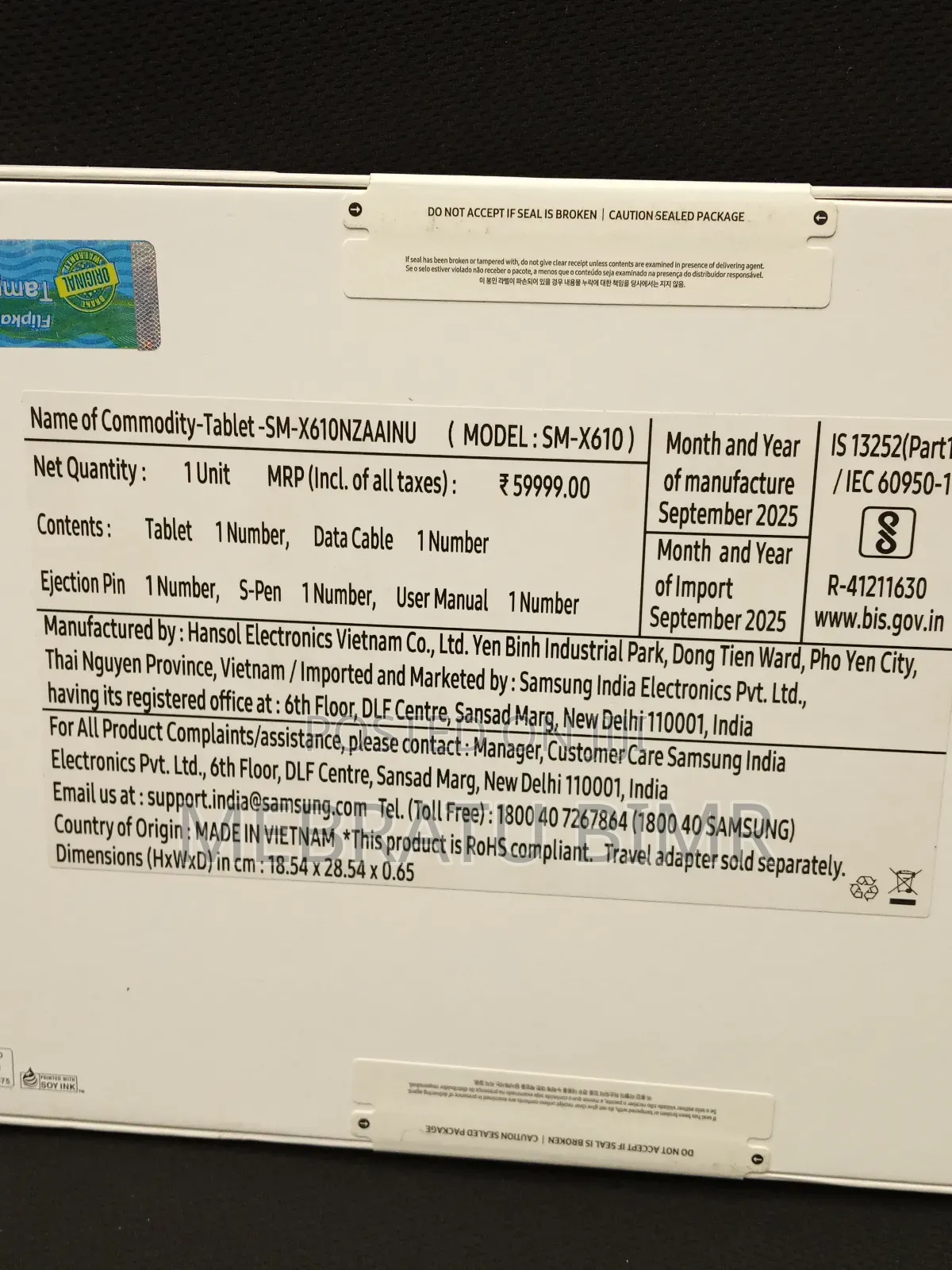 New Samsung Galaxy Tab S9 FE+ 128 GB Gray