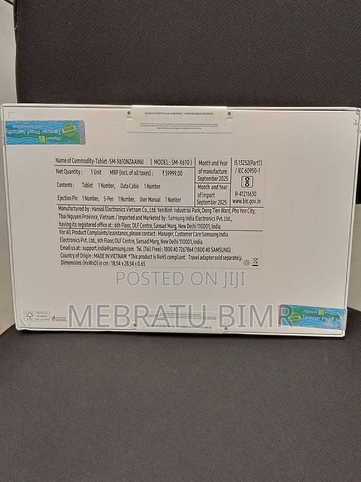 New Samsung Galaxy Tab S9 FE+ 128 GB Gray